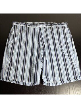 POLO GOLF Ralph Lauren Mens Size 40 Blue Striped Lined Golf Shorts/Swim Trunks